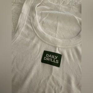 White Daily Drills Tank XS/S